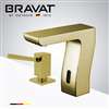 Fontana Commercial Brushed Gold Touchless Automatic Sensor Faucet & Manual Soap Dispenser